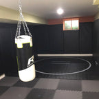 Greatmats Home Sport And Play Interlocking Reversible Mat 3/4 Inch X 2X2 Ft. Black/Gray Case Of 10