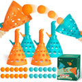 Punkdog Pop And Catch Ball Game With 24 Balls And 4 Catch Launcher Baskets - Outdoor Indoor Game Activities For Boys & Girls, Ch