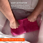 Ergodyne Chill Its 6602 Cooling Towel, Long Lasting Cooling Relief, Pink