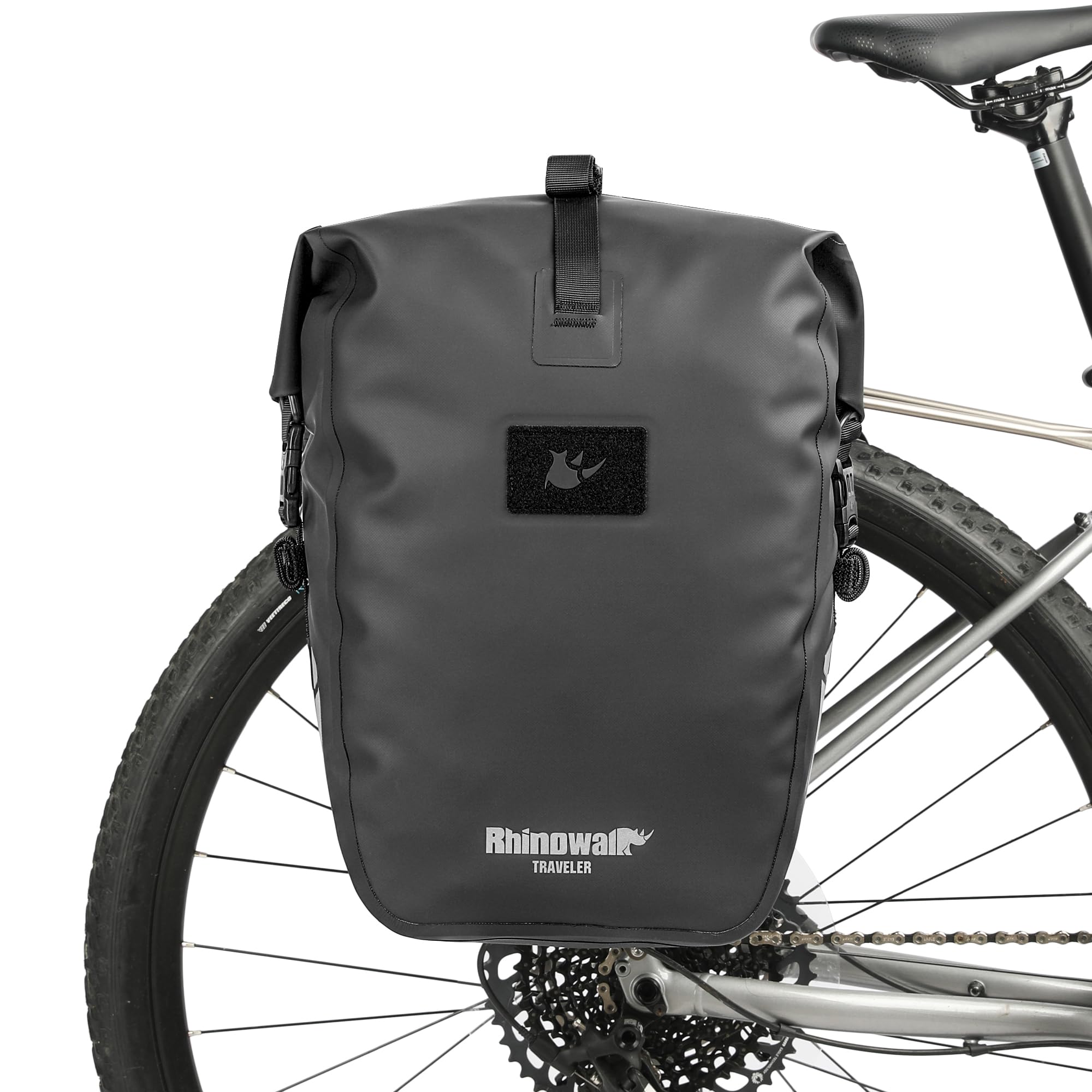Rhinowalk Waterproof Bike Pannier Bag 20L Quick Release TPU with Shoulder Strap Reflective Design for Commuting Touring Travelin