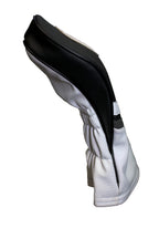 Majek Golf Headcovers Black And White Leather Style 1, 3, 5, H Driver Hybrid And Fairway Head Covers Fits 460Cc Drivers