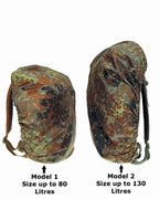 Mil-Tec Flecktarn Rucksack Waterproof Camouflage Cover For Hunting Fishing Backpack Size Up To 130 Liters