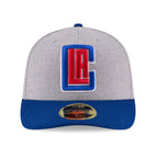 Nba Los Angeles Clippers Men'S Low Profile 59Fifty Fitted Cap , Heather Gray , 7 3/4