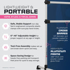 Vita Barre Portable Freestanding Double Ballet Barre, Prodigy, 4 Ft Bars, Satin Silver  Adjustable Height, Usa Made, Home Or Gym