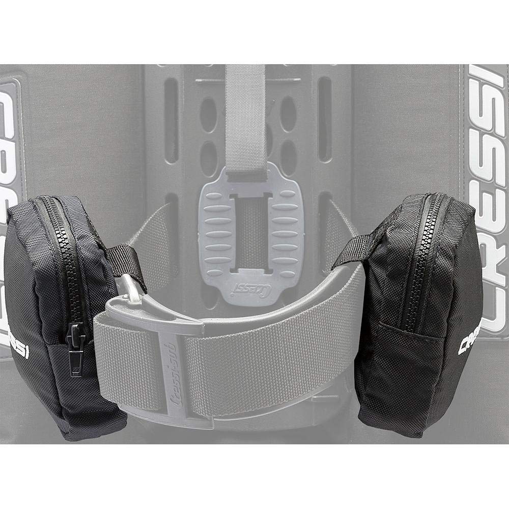Cressi Tank Strap Weight Pocket, Black, Tank Strap Weight Pocket