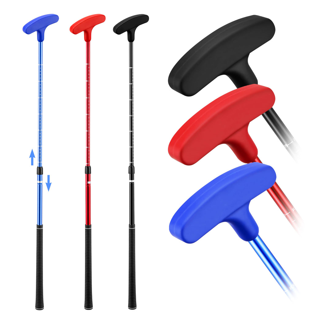 Pgm Golf Club Putter For Right Or Left Handed Golfers - 3 Pack Ambidextrous Putter For Boys And Girls - Two-Way Kids Putter, Adj