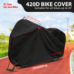 Topcrown Bike Cover Waterproof Outdoor Storage for 1 Bike, Bicycle Cover Rain Sun UV Dust Wind Proof with Storage Bag for Mounta