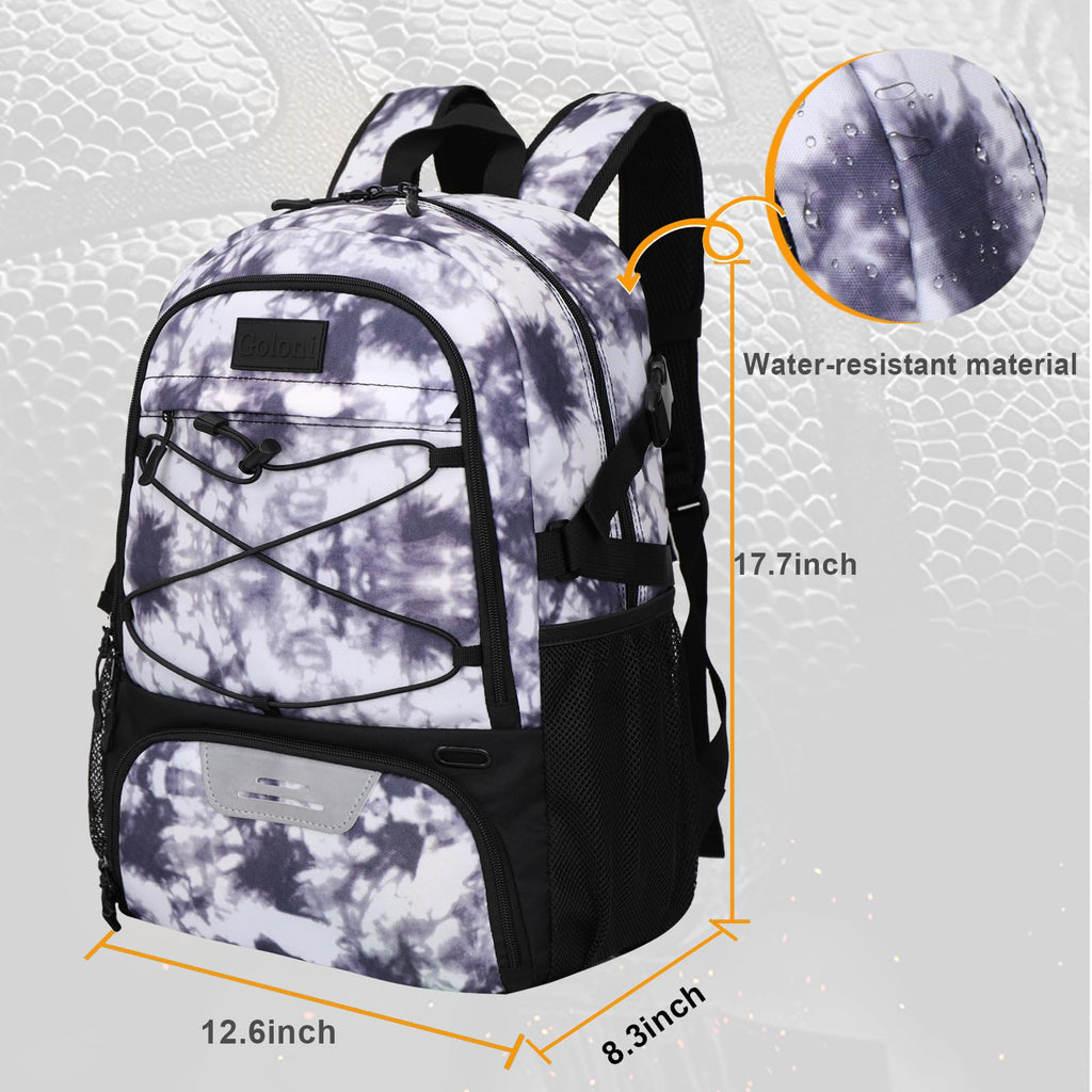 Goloni Soccer Backpack,Basketball bag with Ball Compartment & Shoe Compartment,Backpack for Soccer, Football, Volleyball, Swim,