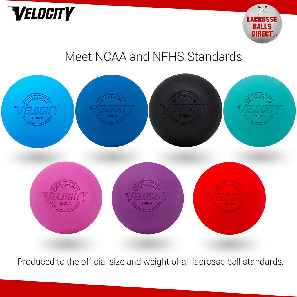Velocity Lacrosse Balls - Official Nfhs, Sei, And College Approved Size - Meets Nocsae Standard - Approved Competition Colors -
