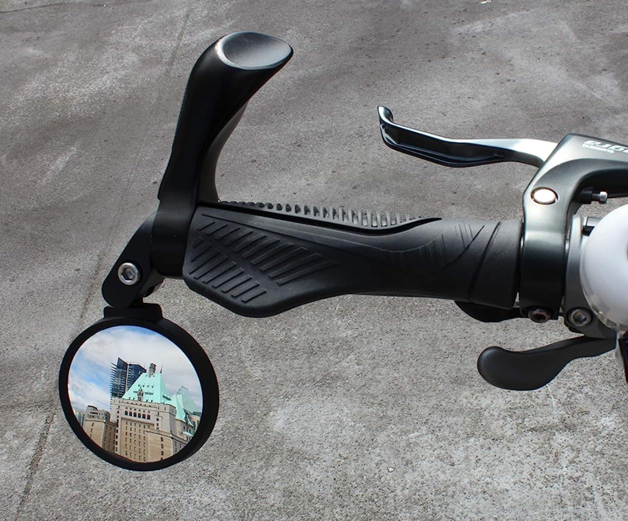 Hafny Bar End Bike Mirror, Stainless Steel Lens, Safe Rearview Mirror (Black 62 Diameter * 2Pcs)