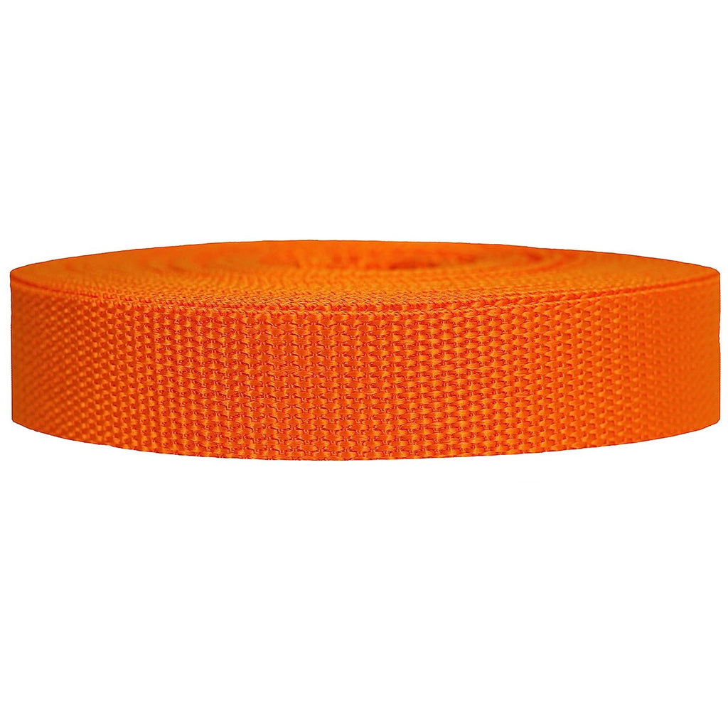 Strapworks Heavyweight Polypropylene Webbing - Heavy Duty Poly Strapping For Outdoor Diy Gear Repair, 1 Inch X 10 Yards - Orange
