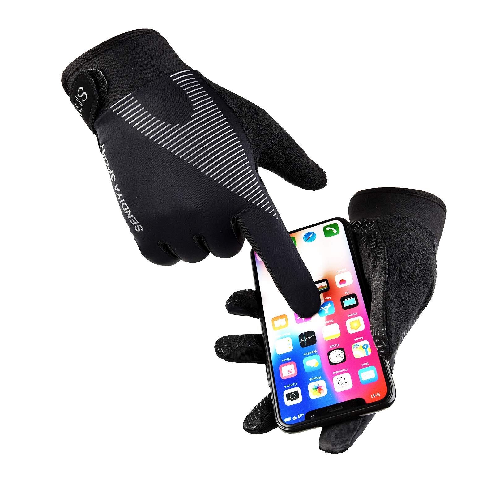 Workout Gloves, Full Palm Protection & Extra Grip, Gym Gloves For Weight Lifting, Training, Fitness, Exercise (Men & Women), Bla