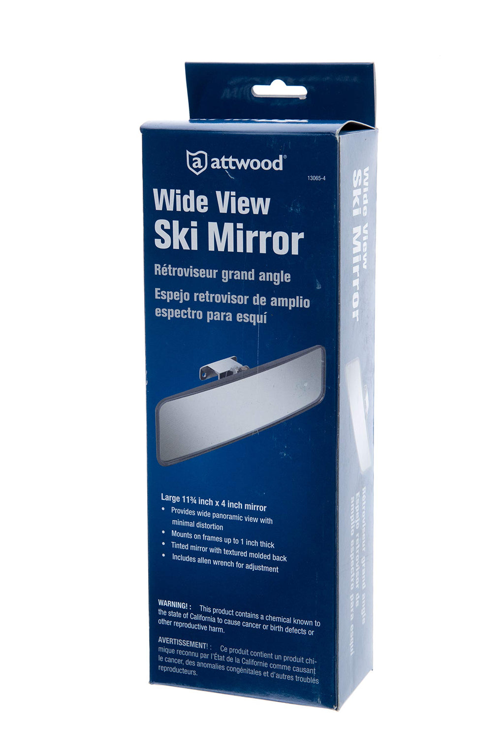 Attwood 13065-4 Adjustable Wide-View Water Ski Rear View Boat Mirror