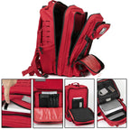 Qt&Qy Red Military Tactical Backpacks For Women Ccw Army Laser Cut Molle Daypack 45L Large 3 Day Bug Out Bag Gym Rucksack With B