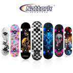 Nattork Skateboards 31 Inch Cute Complete Skateboard Wood 9 Layer Canadian Maple Trick Skate Boards for Boys Girls Youth Teens B