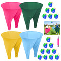 WUPIOS 4PCS Granny Pants Yard Game Set Big Pants Game with 16 Colorful Bouncy Balls & 2 Air Pump Outdoor Games for Adults and Fa