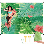 Dpwcvm Beach Blanket Waterproof Sandproof Large Beach Mat 83 X 106 For 3-5 Adults Sand Free Mat Quick Drying,Lightweight & Durab