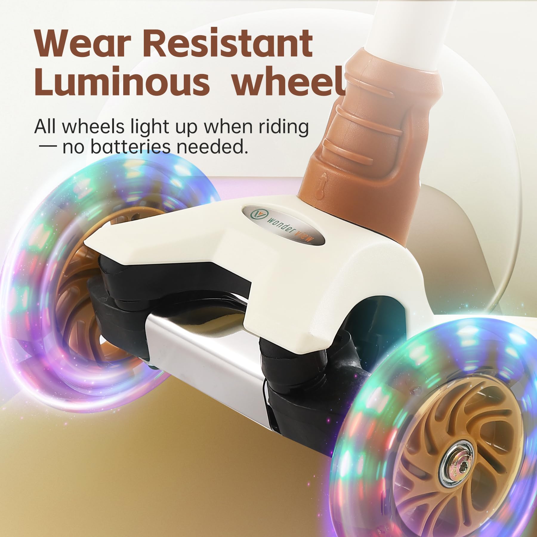 3 Wheel Scooter for Kids Ages 6-12,Kids Scooter with Light Up Wheels, Sturdy Deck Design, and 4 Height Adjustable Suitable for K