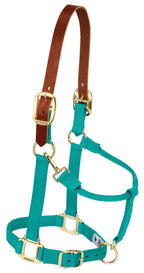 Weaver Leather Adjustable Breakaway Nylon Horse Halter , Emerald Green, Weanlingpony