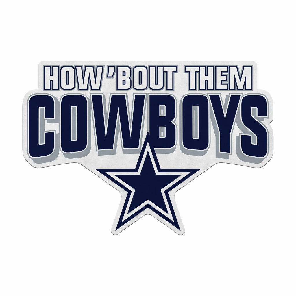 Rico Industries Nfl Football Dallas Cowboys Slogan Shape Cut Pennant - Home And Living Room D  Cor - Soft Felt Ez To Hang