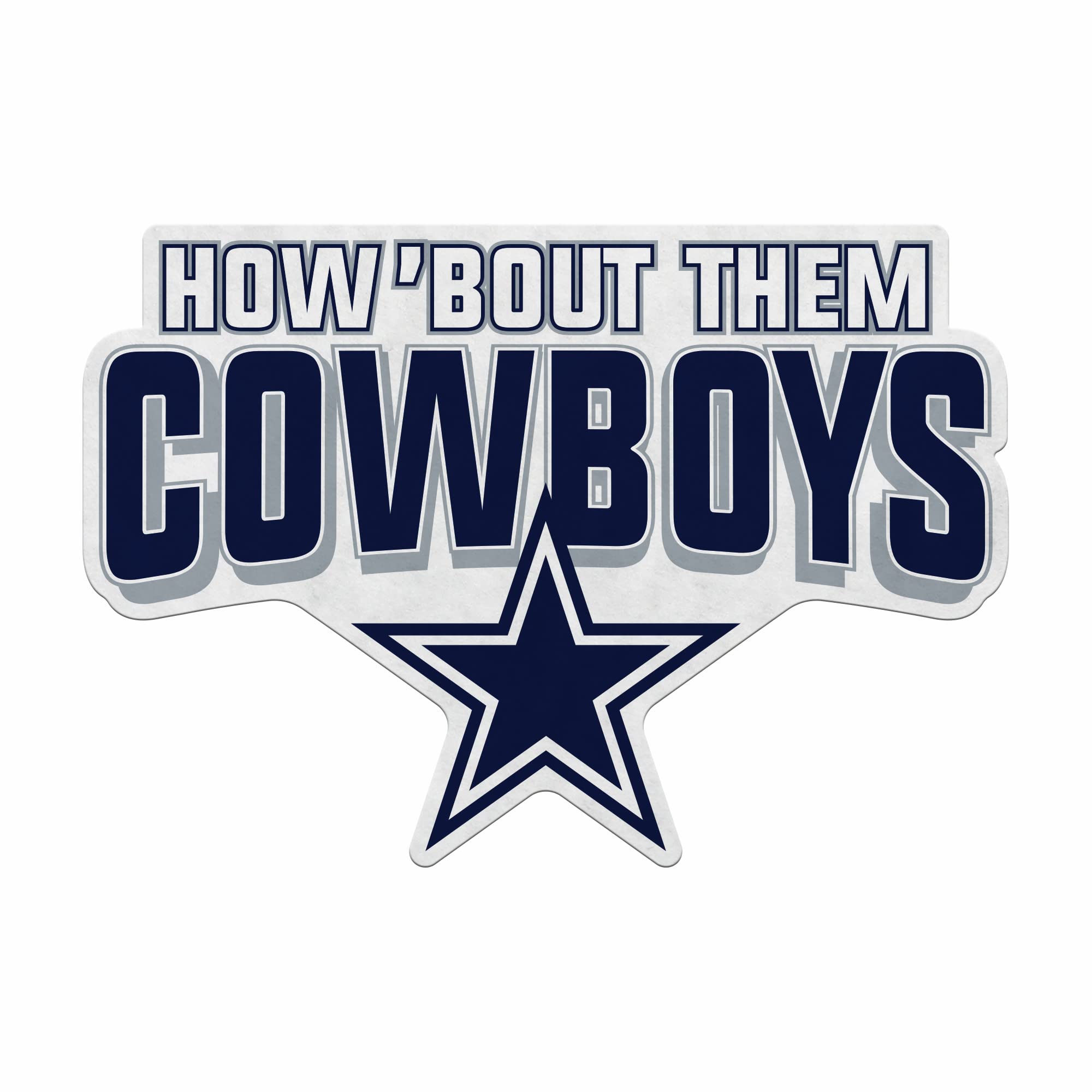 Rico Industries Nfl Football Dallas Cowboys Slogan Shape Cut Pennant - Home And Living Room D  Cor - Soft Felt Ez To Hang