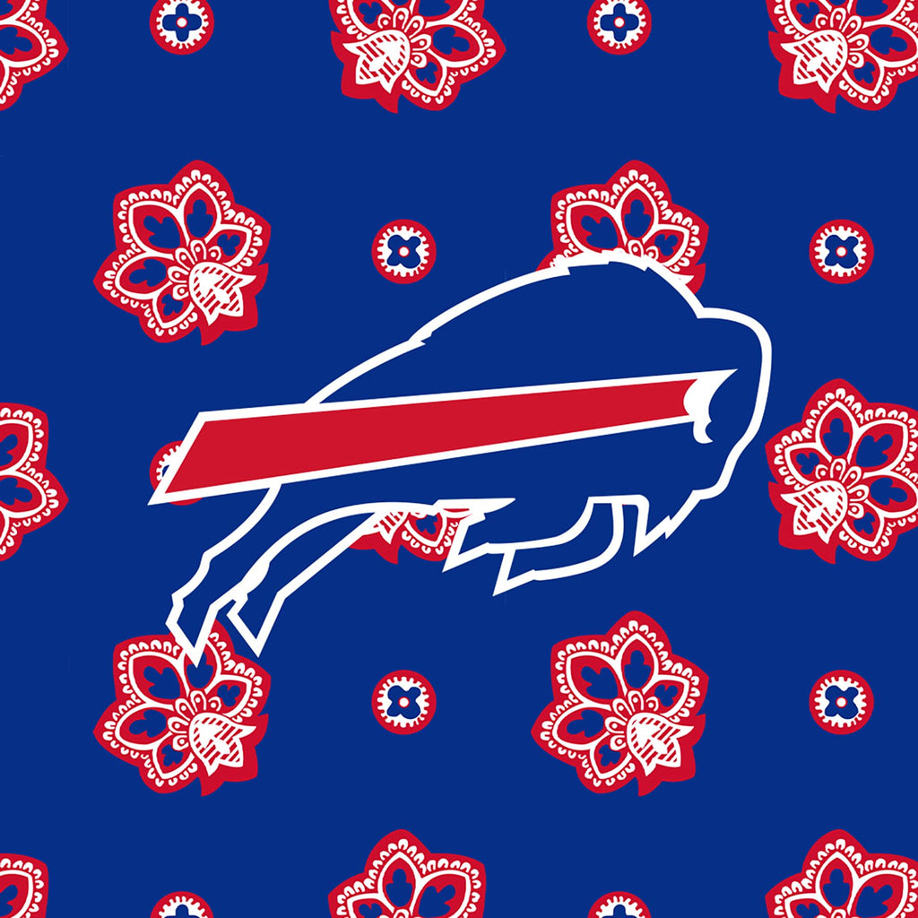 Vera Bradley Womens Cotton Nfl Front Zip Wristlet (Multiple Teams Available), Buffalobillsonroyalblue/Redbandana, One Size