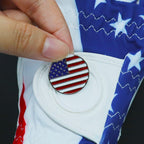 Finger Ten Golf Gloves Men Left Hand With Ball Marker Usa Flag 2 Pack For Right Handed Golfer Leather Breathable Comfortable All