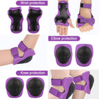 Kids Protective Gear Set Wemfg Knee Pads For Kids 7-13 Years Knee And Elbow Pads With Wrist Guards 3 In 1 For Skating Cycling Bi