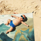 Beach Blanket Waterproof Sandproof Large Beach Mat 83 X 106 For 5-7 Adults Sand Free Mat Quick Drying,Oversized,Lightweight & Du