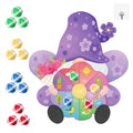 Yquqwn Large Spring Dart Board Game Flower Gnome Target with 12 Sticky Balls for Kids Spring Party Easter Games Indoor Outdoor A