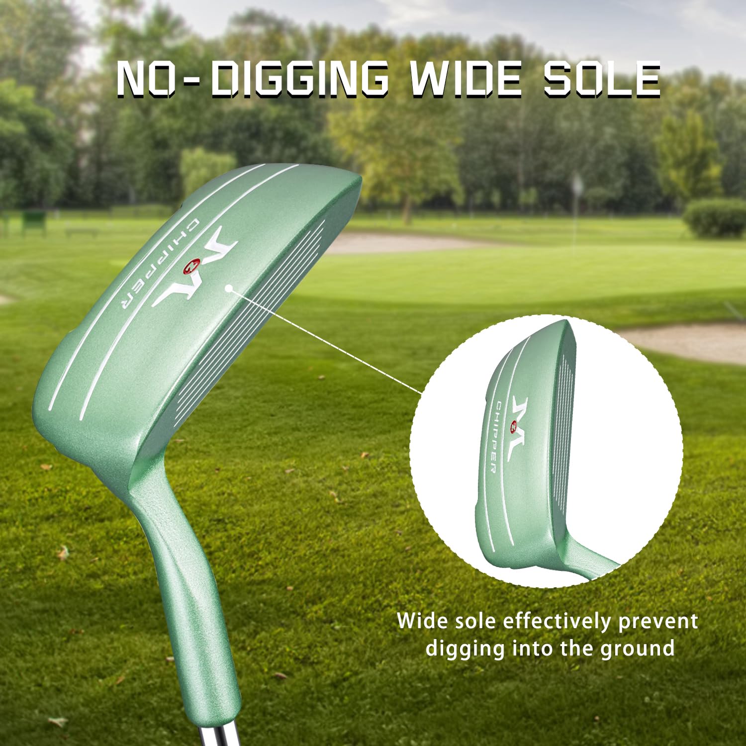 Mazel Chipper Club Pitching Wedge For Men & Women,36 Degree - Save Stroke From Short Game,Right Hand (Light Green)