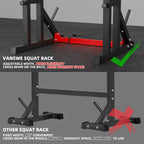 Multi-Function Barbell Rack 550Lbs Capacity Dip Stand Home Gym Fitness Adjustable Squat Rack Weight Lifting Bench Press Dipping