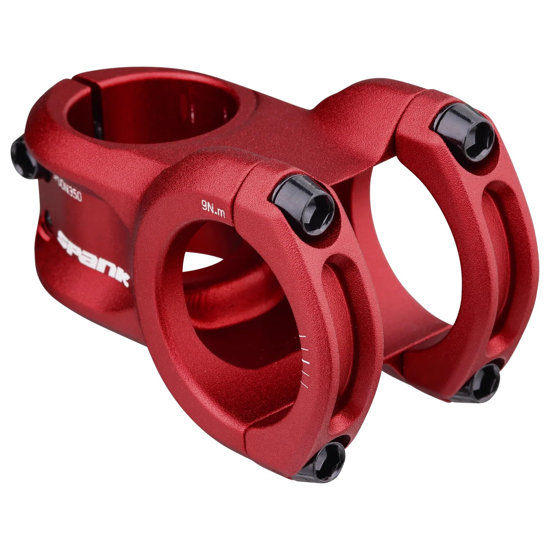 Spank Spoon 350 Stem,Red,45Mm Chamfered Bar Clamp, Ultra-Short Stack Height, Bicycle Stem, Ideal For Astm 5, All Mountain, Endur
