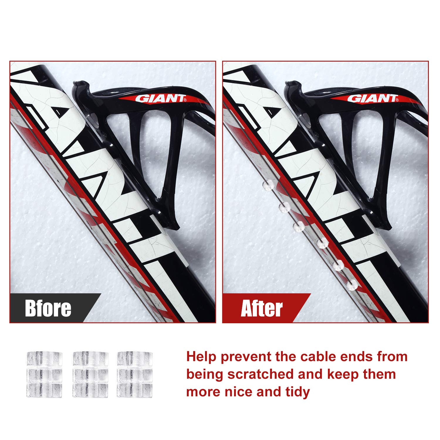 4 Pieces Brake Cable Universal Bike Inner Brake Cable Housing Kit Bicycle Brake Cable Replacement For Mountain And Road Bike Gea