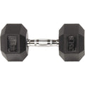 Signature Fitness Rubber Encased Hex Dumbbell, 35Lb Single