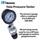 H2Odyssey Yoke Pressure Tester - Scuba Diving Gauge