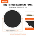 Vevor Replacement Trampoline Mat Fits 14Ft Frame 72 V-Ring 6.5''-7'' Spring Length