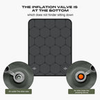 Press-To-Inflate Portable Inflatable Seat Cushion, Lightweight Camping Air Sitting Pad With Storage Bag And Repair Cloths, Water