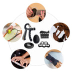 Flyfe Grip Strength Trainer Kit (5 Pack), Forearm Strengthener, Hand Squeezer Adjustable Resistance, Finger Stretcher, Grip Ring
