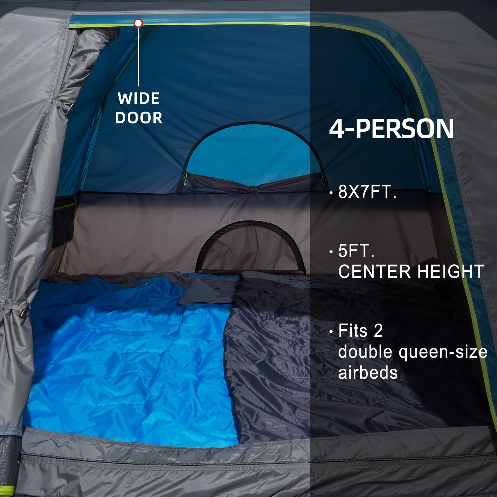 Camel Crown Tents For Camping 4 Person Tent Waterproof Easy Setup Backpacking Tents With Floor Mats 3/4/5 Person Family Tent For