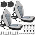 Lewtemi 2 Set Thicken Kayak Seat with Back Support Canoe Paddle Board Seat with Detachable Storage Bag Adjustable Sit on Top Pad