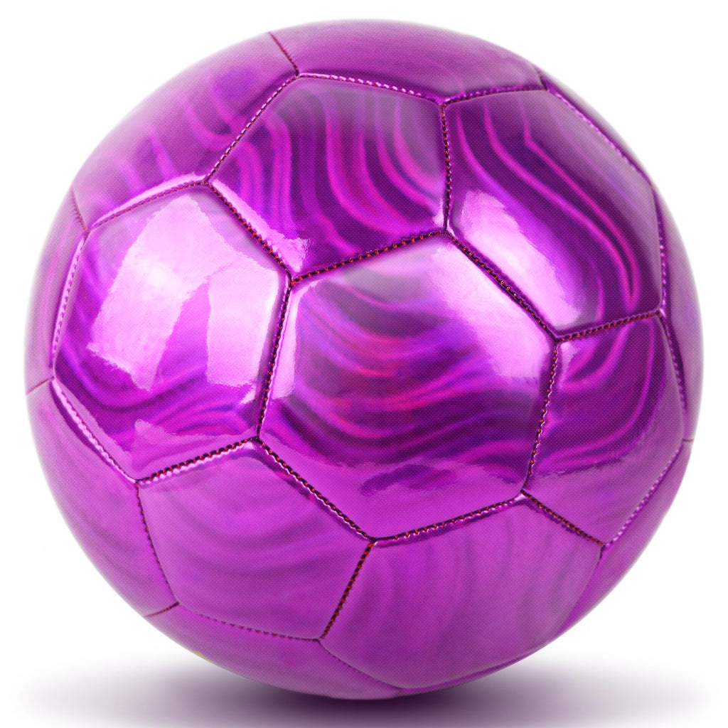 Size 4 Soccer Ball Glitter - Kids Aged 4-6 6-8 8-12 Outdoors Sports Training Ball Recreation Playing Ball Teens Girls Children Y