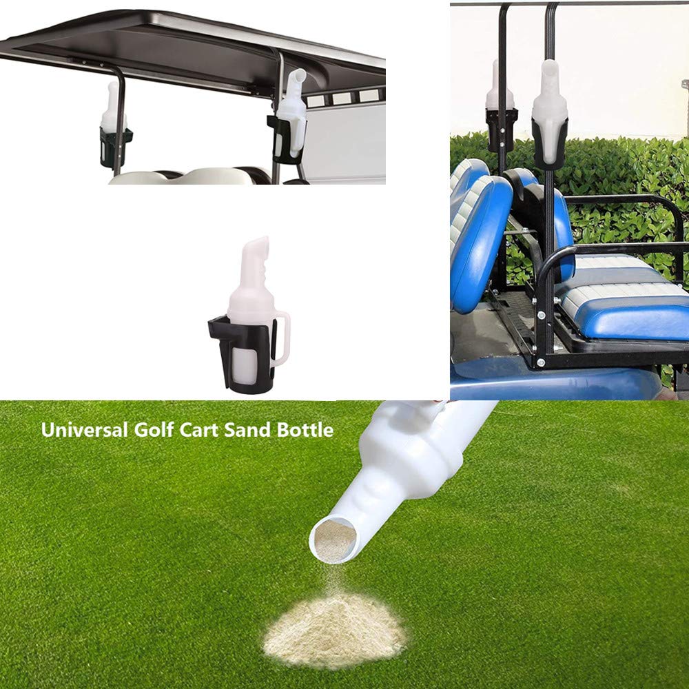 Dr.Acces Universal Golf Cart Sand Bottle With Rattle Proof Holder For Club Car Ezgo Yamaha,Divots Filler Sand & Seed Bottle