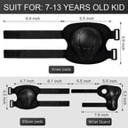 Wemfg Kids Protective Gear Set Knee Pads For Kids 3-14 Years Toddler Knee And Elbow Pads With Wrist Guards 3 In 1 For Skating Cy