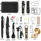 Luxmom Survival Kit And First Aid Kit, 142Pcs Professional Survival Gear And Equipment With Molle Pouch, For Men Camping Outdoor