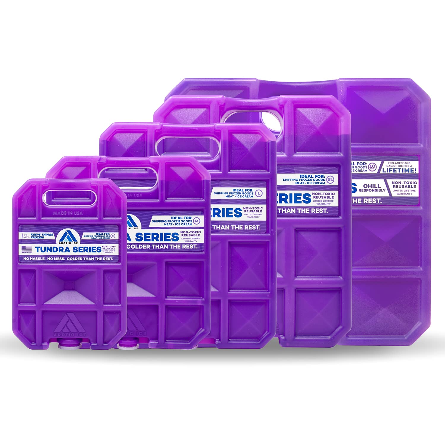 Arctic Ice Tundra Series, Long Lasting Reusable Ice Pack, Purple, Xx-Large, 10 Lb