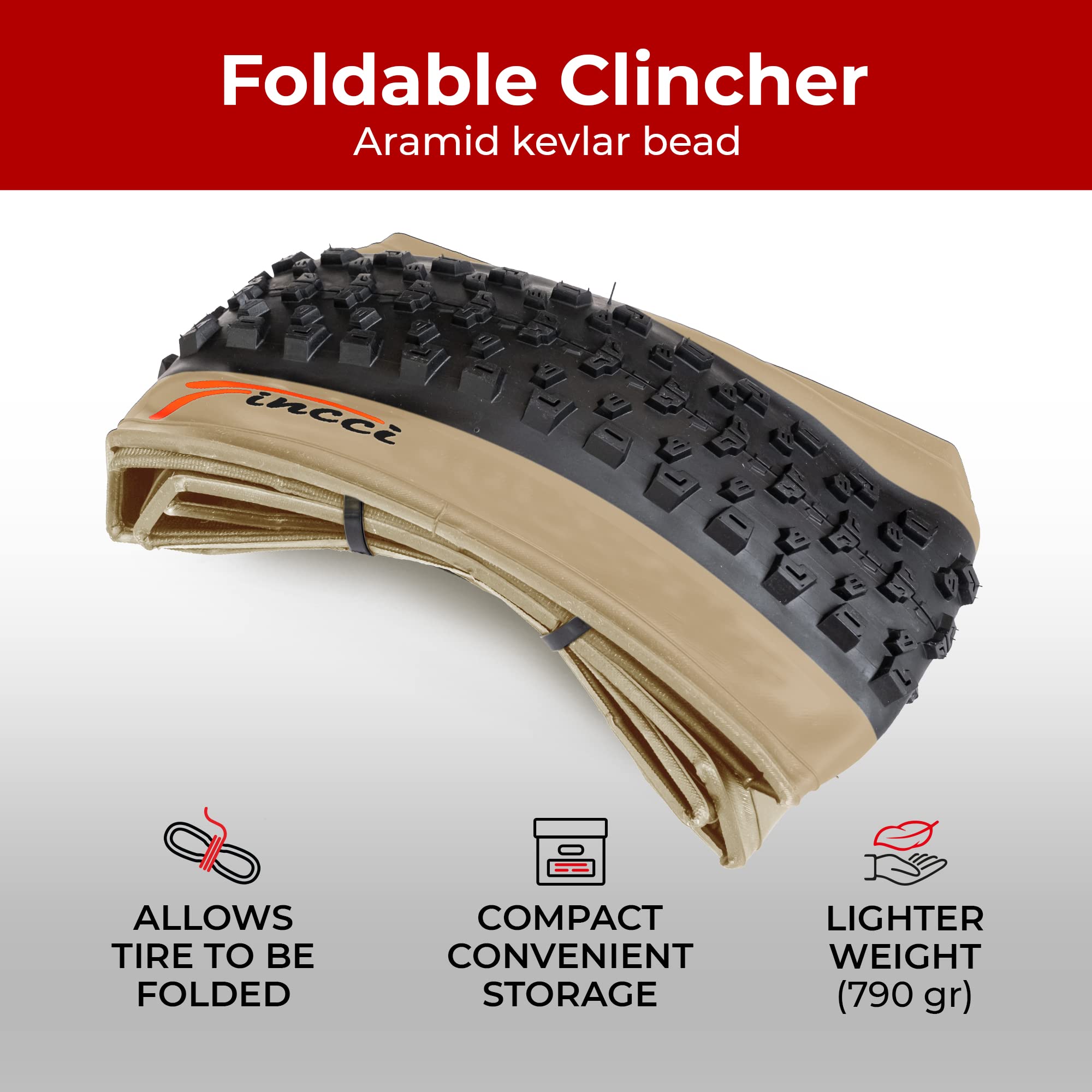 Fincci Pair 27.5 X 2.25 Inch Mountain Bike Tire 57-584 Foldable 60 Tpi Tires With Nylon Protection For All Mountain Enduro Mtb H