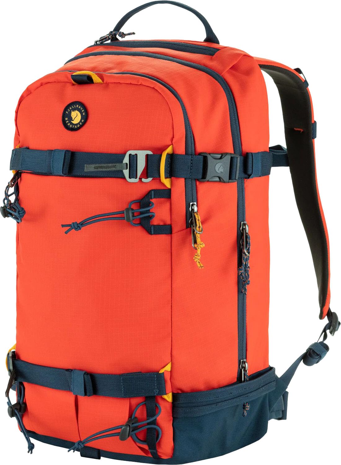 Fjllrven Bergtagen Touring 22 Backpack - Technical Pack, Reinforced Gear Carry, Alpine Design - Touring, Trekking, Hiking, Flame