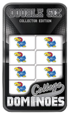 Masterpieces Game Day - Ncaa Kansas Jayhawks - 28 Piece Team Logo Double Six Domino Set