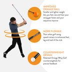 Orange Whip Distance Duo - Lightspeed, Golf Swing Trainer Set (47 In)